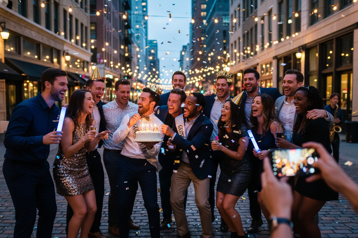 not so corporate, more like a birthday party or a bachelor party